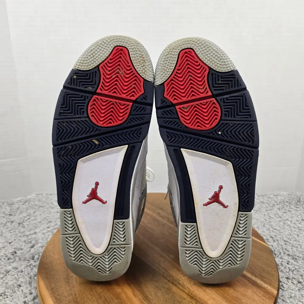 Jordan 4 Retro Mens 10 Midnight Navy White Casual Daily Sneaker DH6927-140